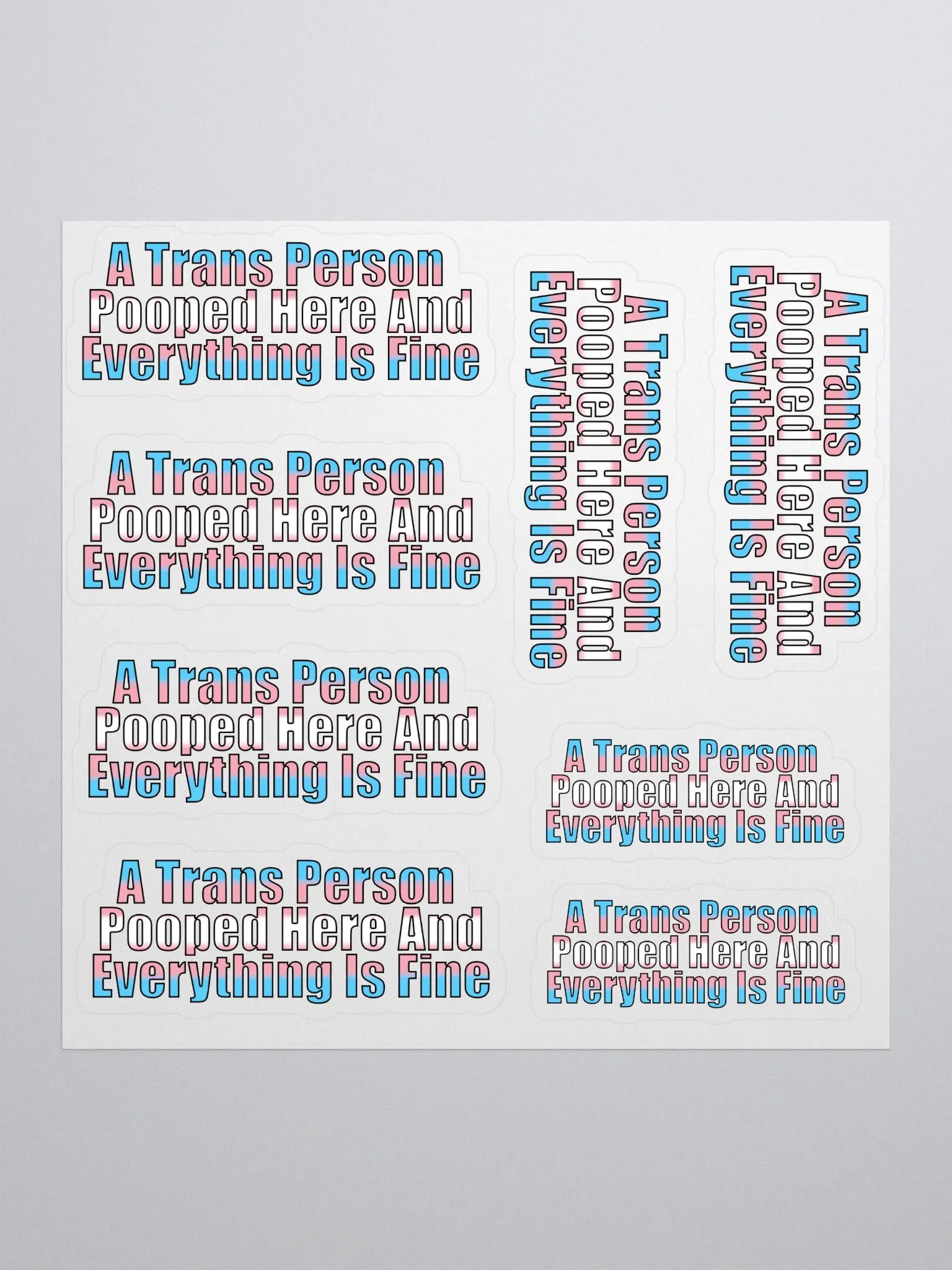 A Trans Person Pooped Here Stickers product image (1)