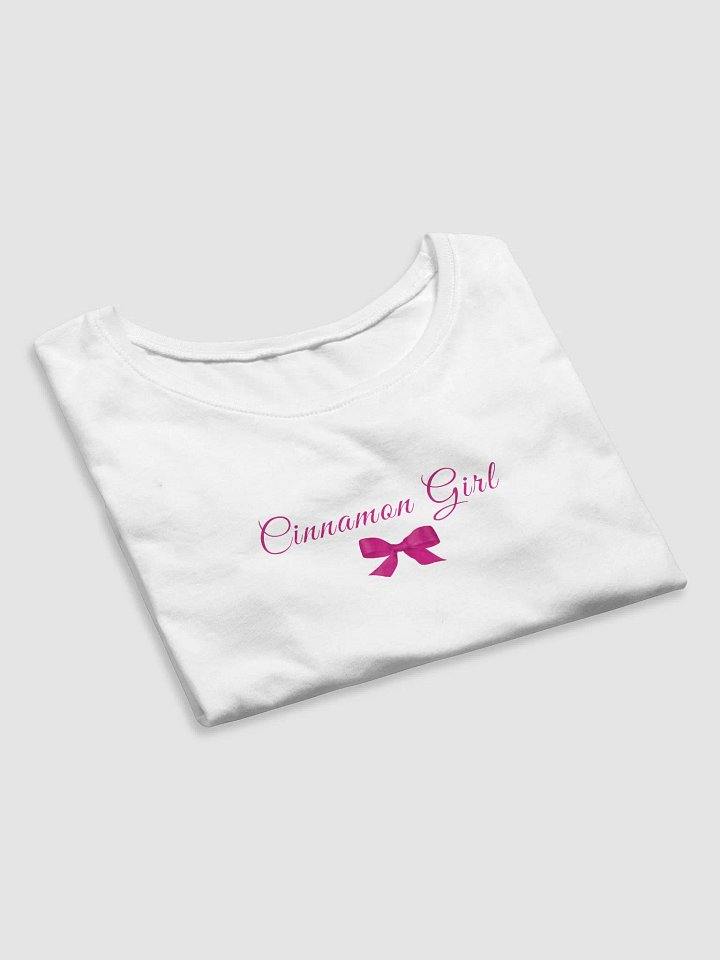 Cinnamon Girl Pink Bow Baby Tee product image (1)