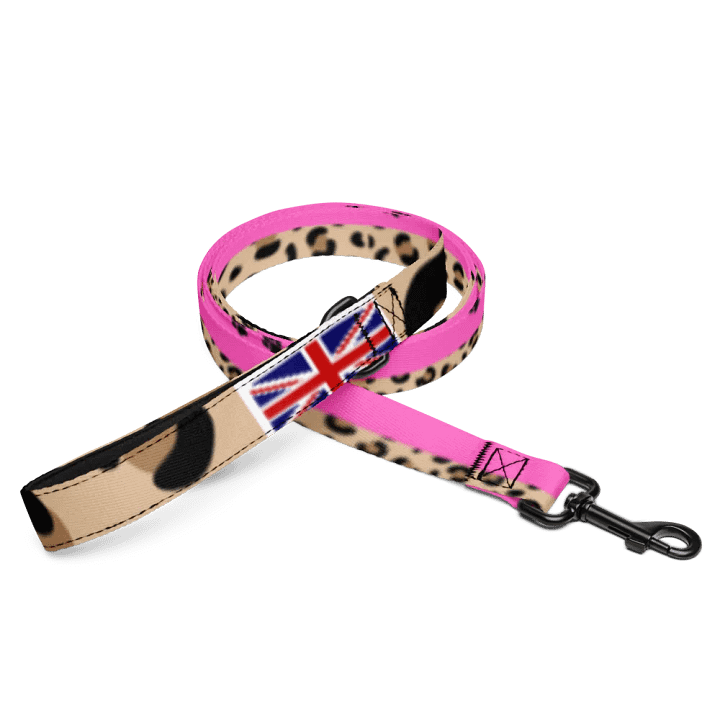Psychedelic Leopard and Paw Print Pet Leash - Customizable Design product image (2)