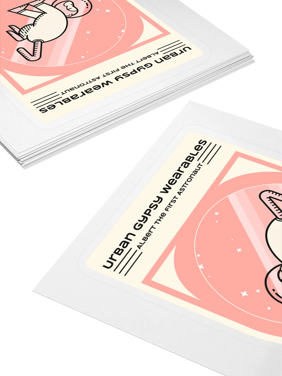 Albert The First Astronaut Kiss Cut Sticker product image (4)