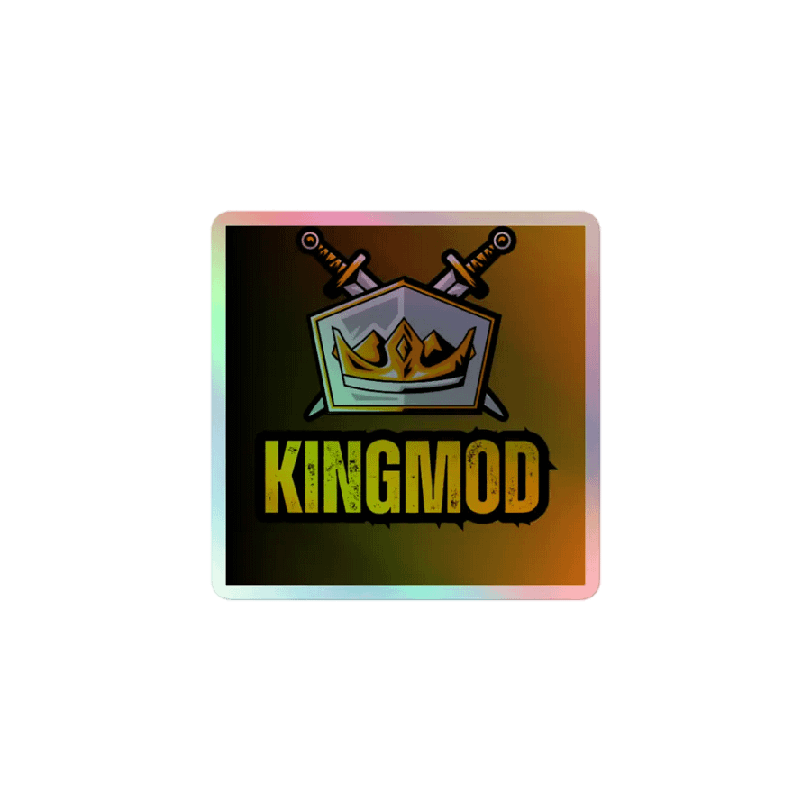 Crowned Flames Holographic Sticker Sheet product image (1)