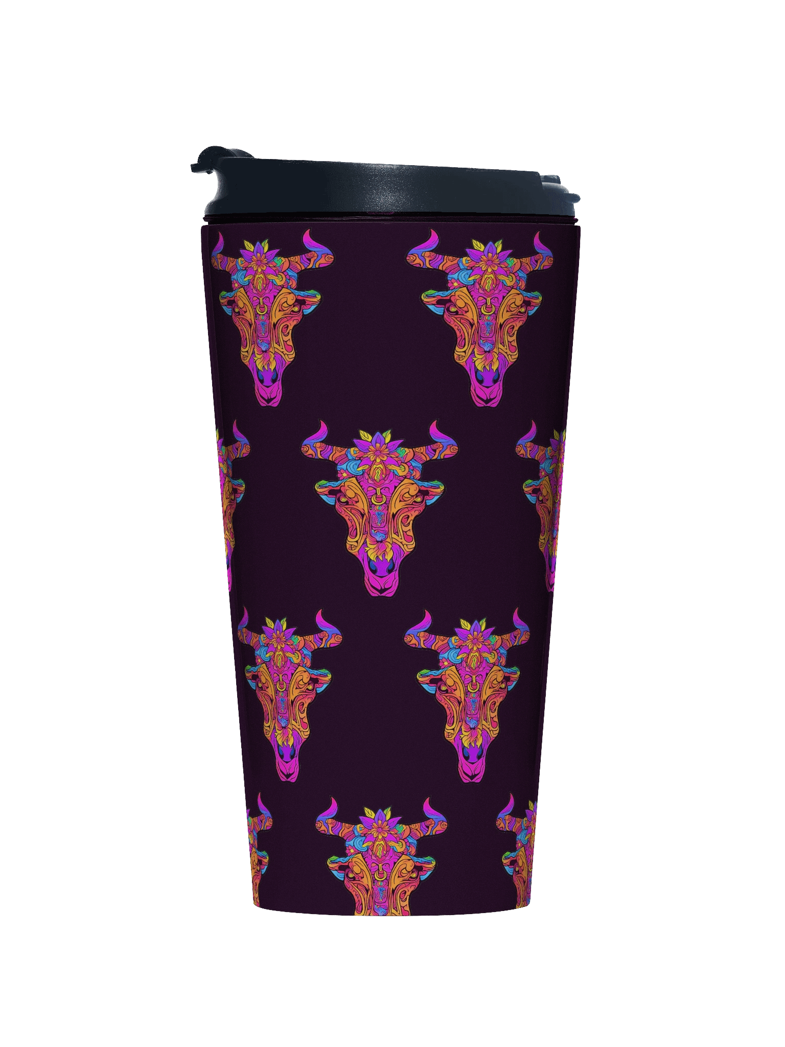 Neon Bull Skull - Stainless Steel Travel Mug product image (1)