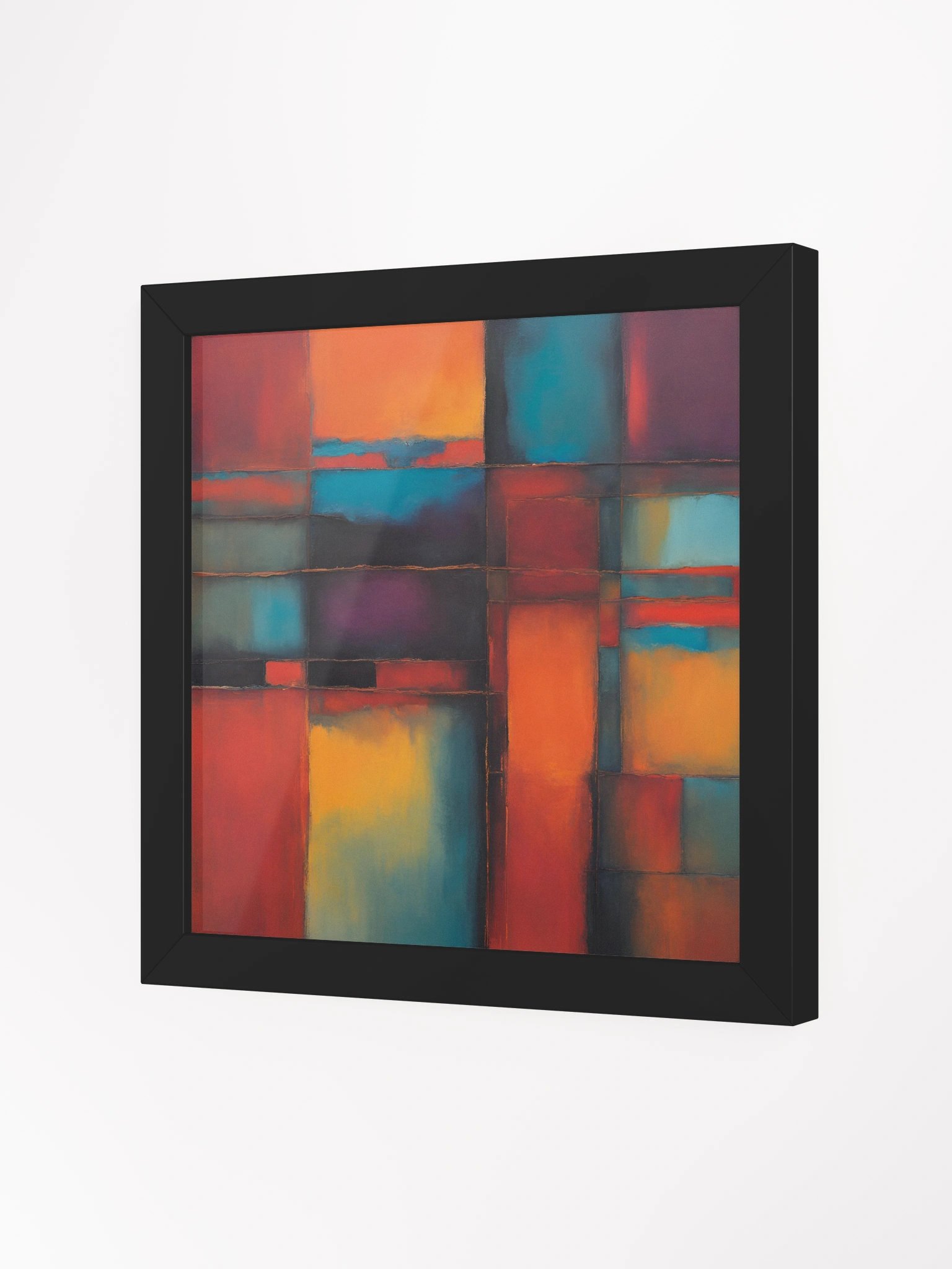 Vibrant Rectangles Framed Art Print product image (6)