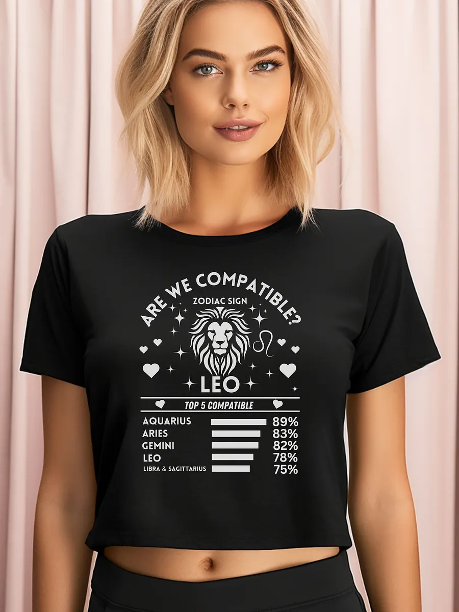 Leo Zodiac Sign Romantic Compatibility - AS Colour Women's Premium Crop Top product image (1)