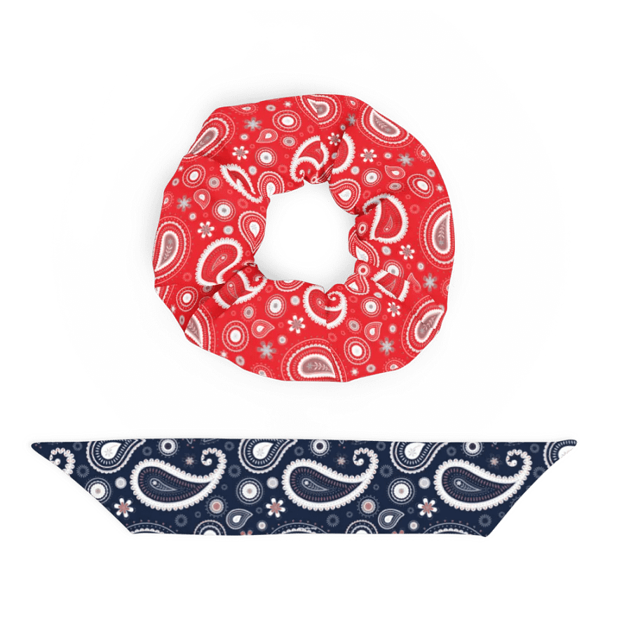 Red/Navy Paisley Dreams All-Over Print Scrunchie product image (11)