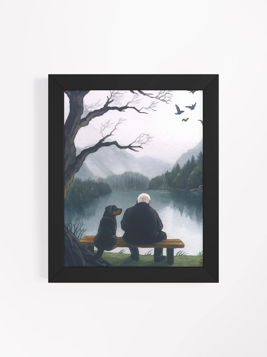 Rottweiler By The Lake Framed Matte Poster product image (23)