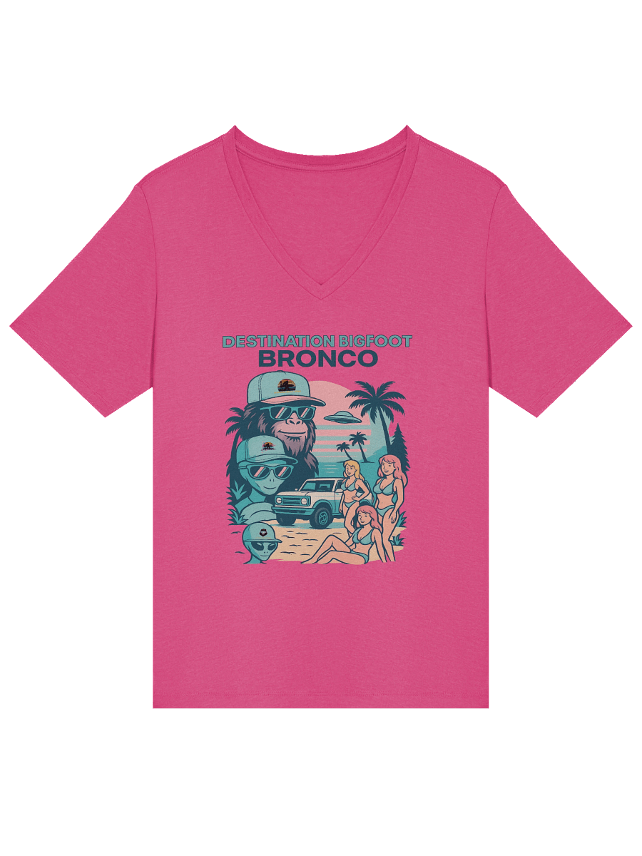 Destination Bigfoot Bronco Best Friends Bella+Canvas Women's Relaxed V-Neck T-Shirt (Multiple Colors Available) product image (19)