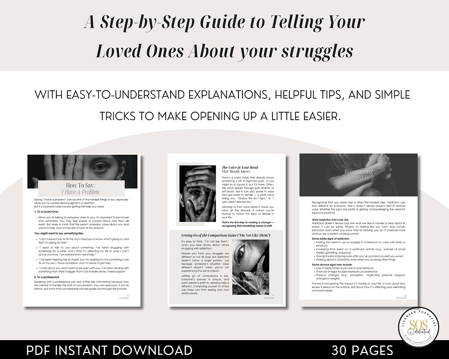 Addiction Self-Help Worksheets - The Courage To Ask For Help product image (4)