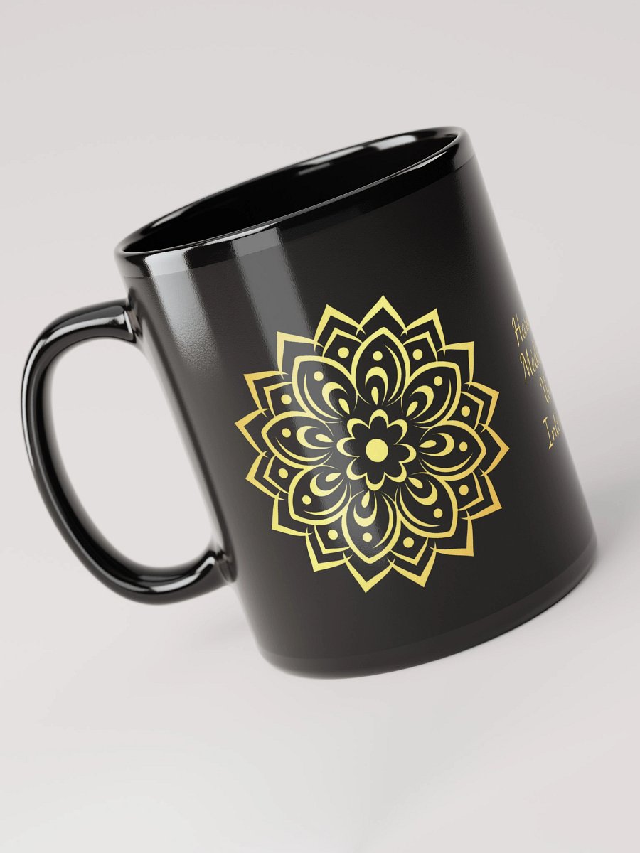 Mug Noir et Doré - Mandala - Cadeau Zen product image (3)