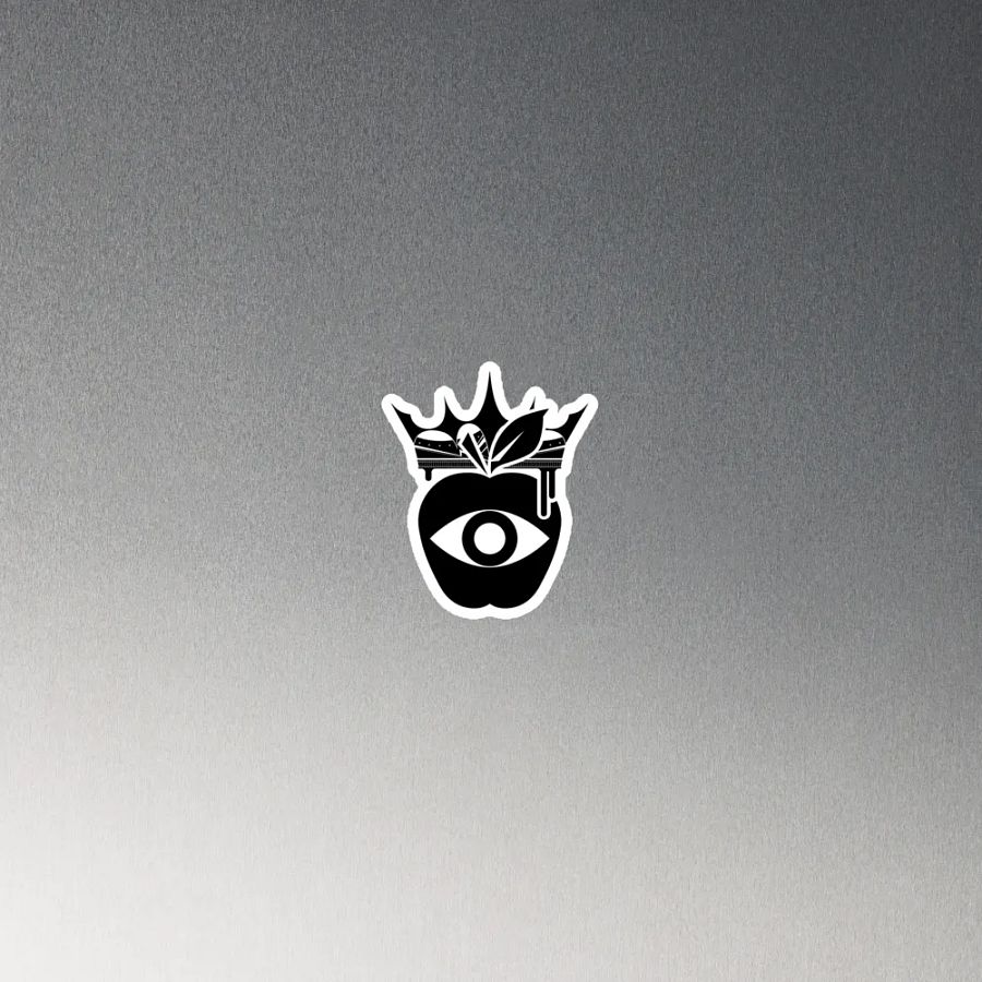 Crowned Apple (Black) ✦ Die-Cut Magnets product image (2)