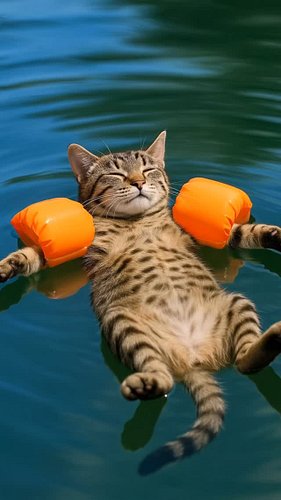When life gets too stressful, just float it out 😎 

#mood #cutecat