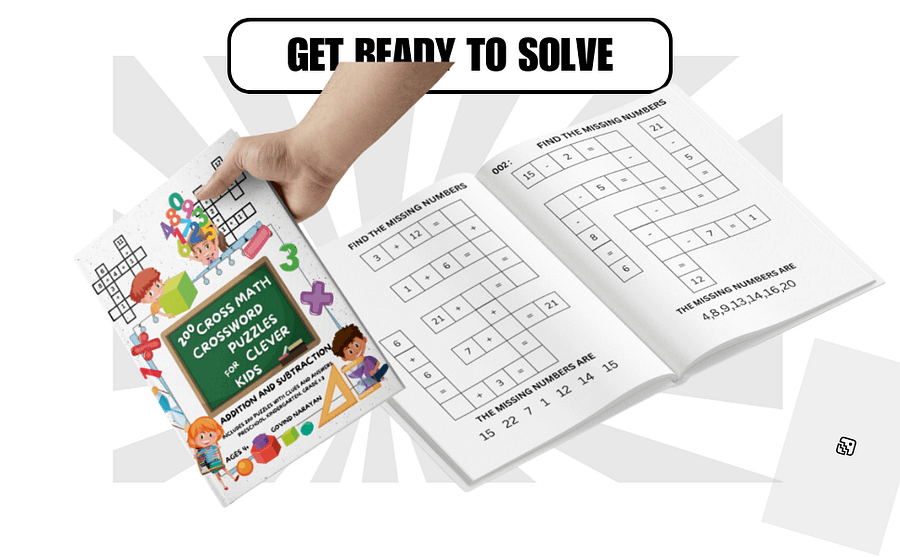 200 Crossmath Puzzles: Addition and Subtraction for Kids (Ages 4-8) | Ebook | Printable PDF product image (2)