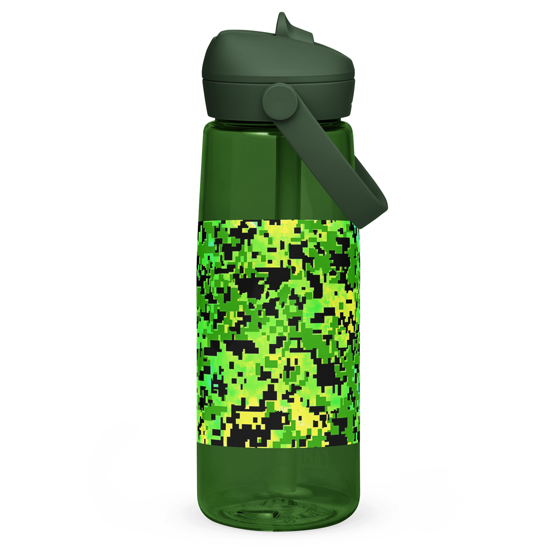 Pixelated Camo Flip Straw Water Bottle product image (2)
