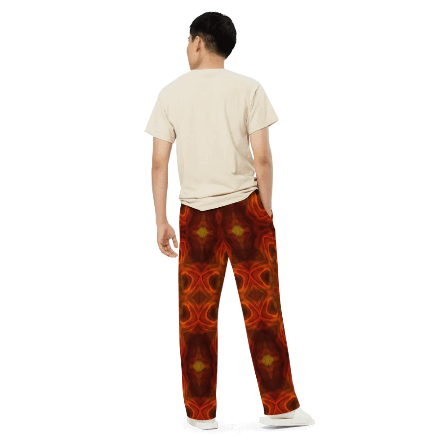 Orange Soft Kaleidoscope Wideleg Pants product image (5)