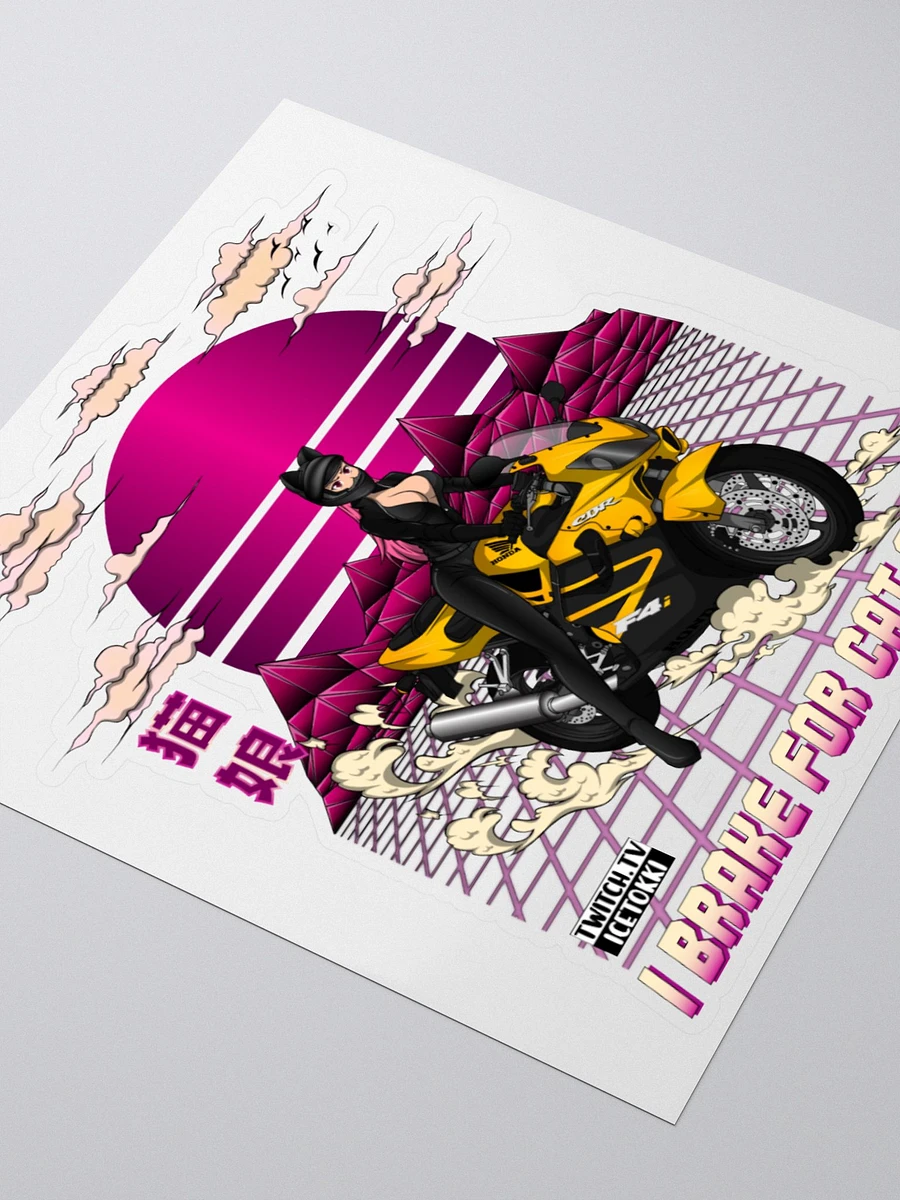 Biker Cat Girl Sticker product image (3)