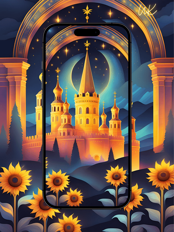 UK "Freedom Rising" Unique iPhone Wallpapers Inspired by Ukrainian History product image (1)