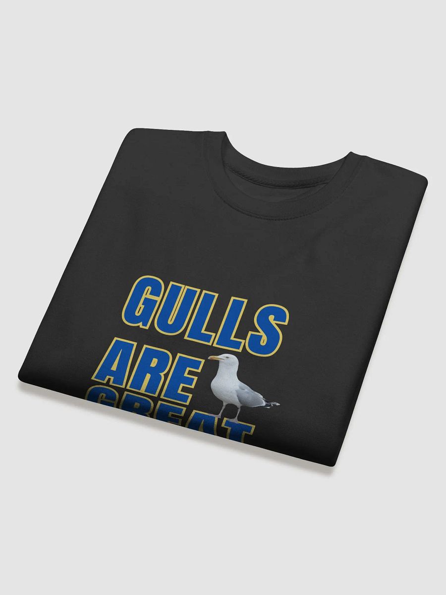 GULLS ARE GREAT Sweatshirt with Blue & Yellow Text product image (15)