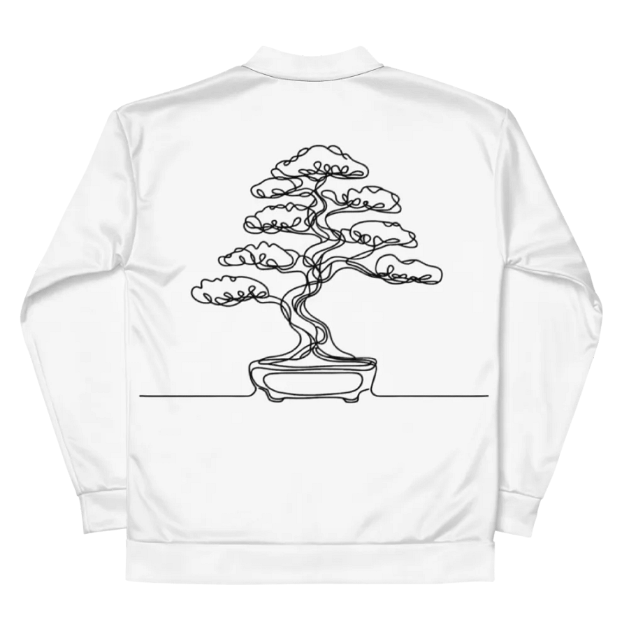 Bonsai Tree Line Art Design Bomber Jacket product image (6)