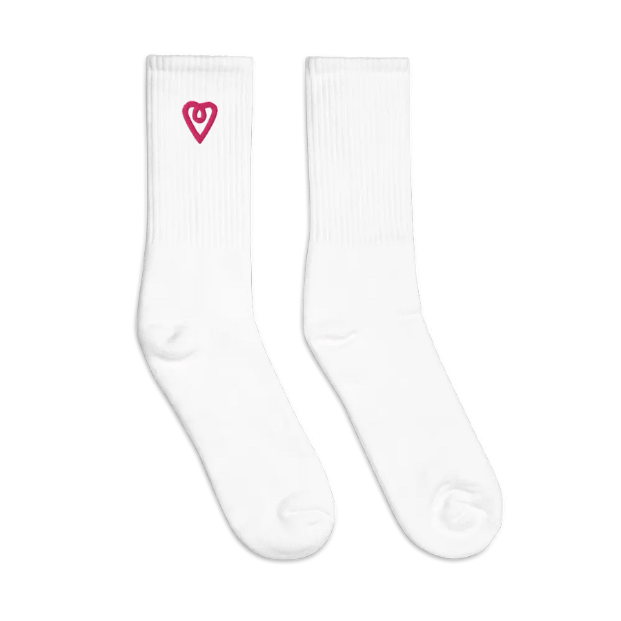 WLS Embroidered Crew Socks - Heart product image (3)