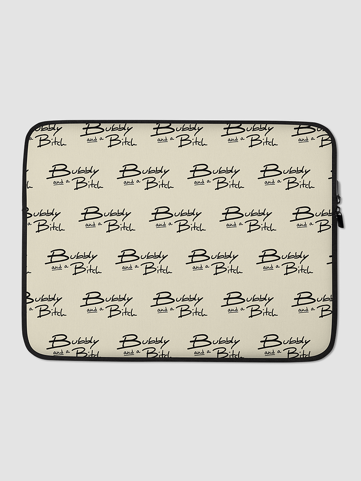 Bubbly and a B*tch yellow laptop sleeve product image (1)