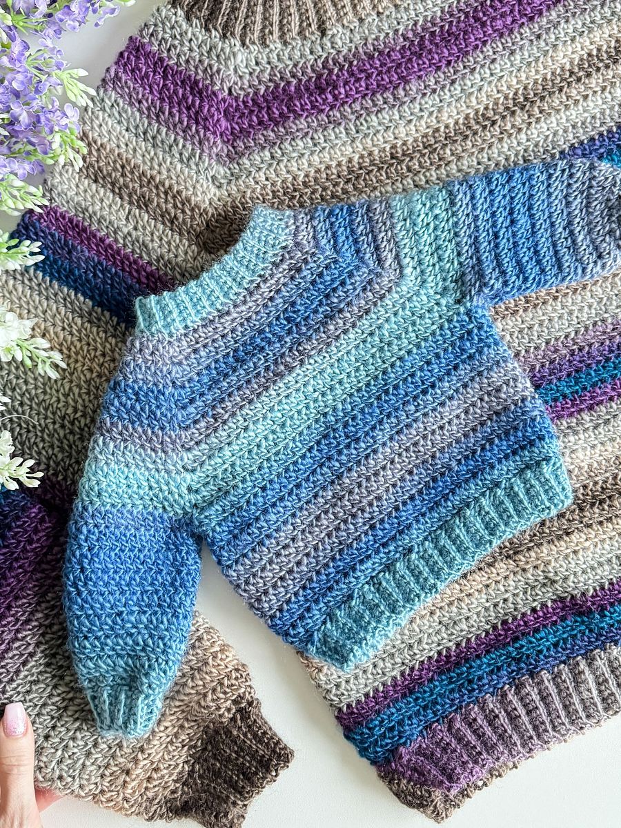 Athabasca Falls Children's Pullover Crochet Pattern product image (6)