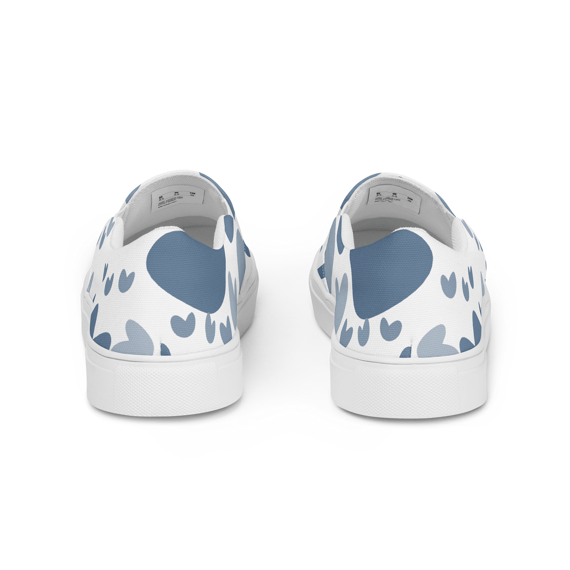 Whimsical Blue Heart Slip-Ons product image (4)