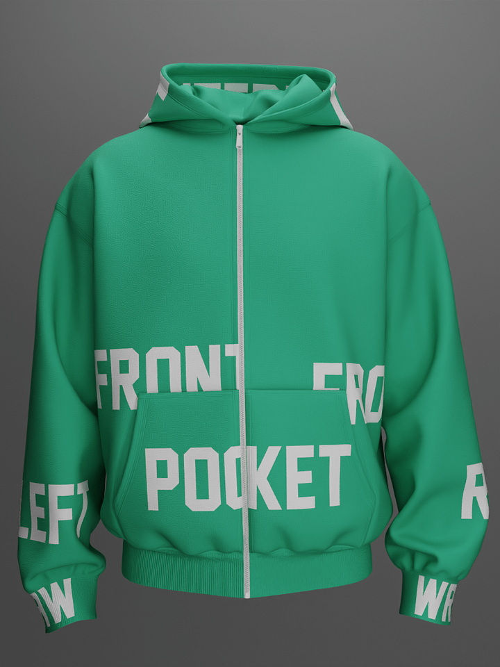 Hoodie with Zipper Mockup design Walking & 360 Animation 4k product image (2)
