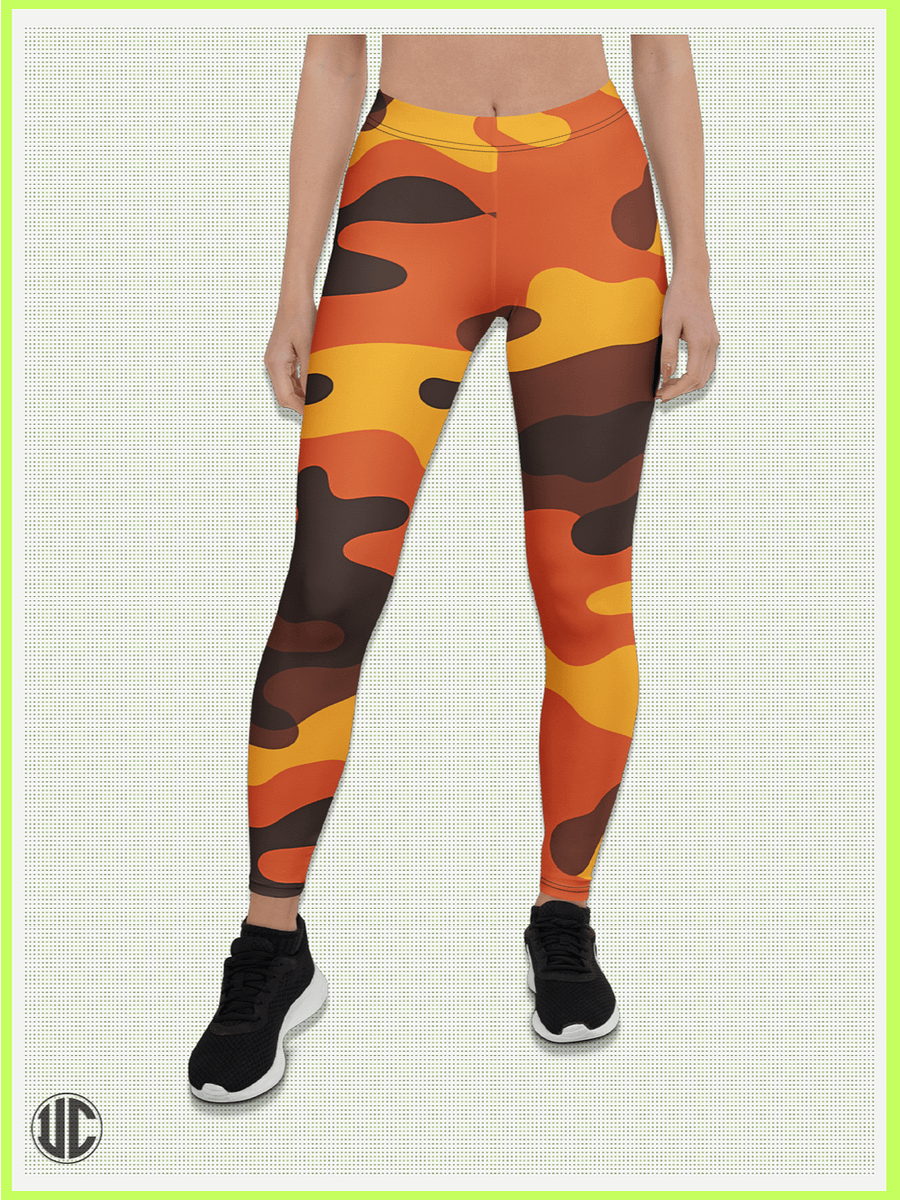 Savage Sunset Orange Camo – Women’s Leggings product image (1)