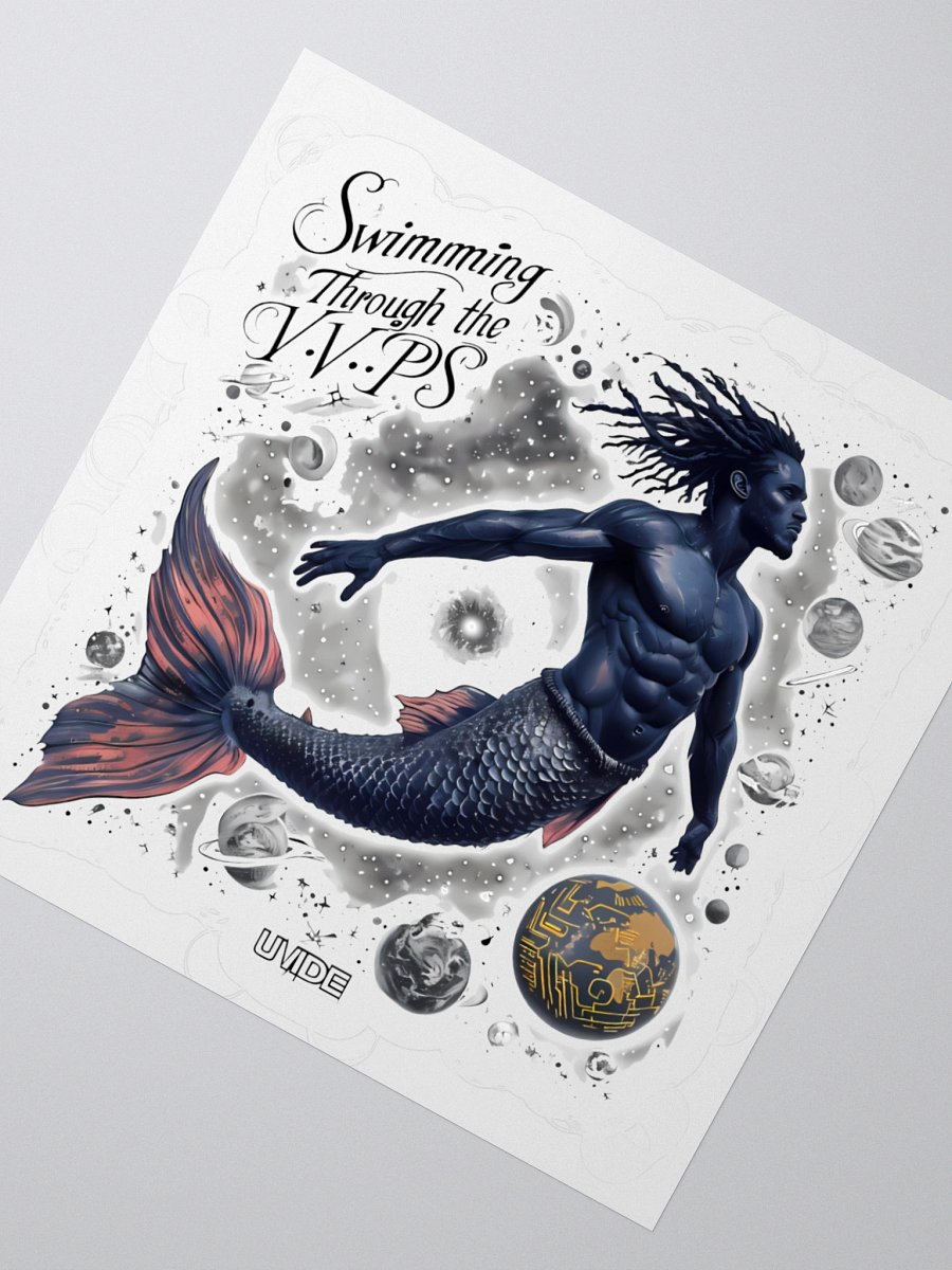 Mystical Merman: Swimming Through the Cosmic VVPS Sticker product image (5)