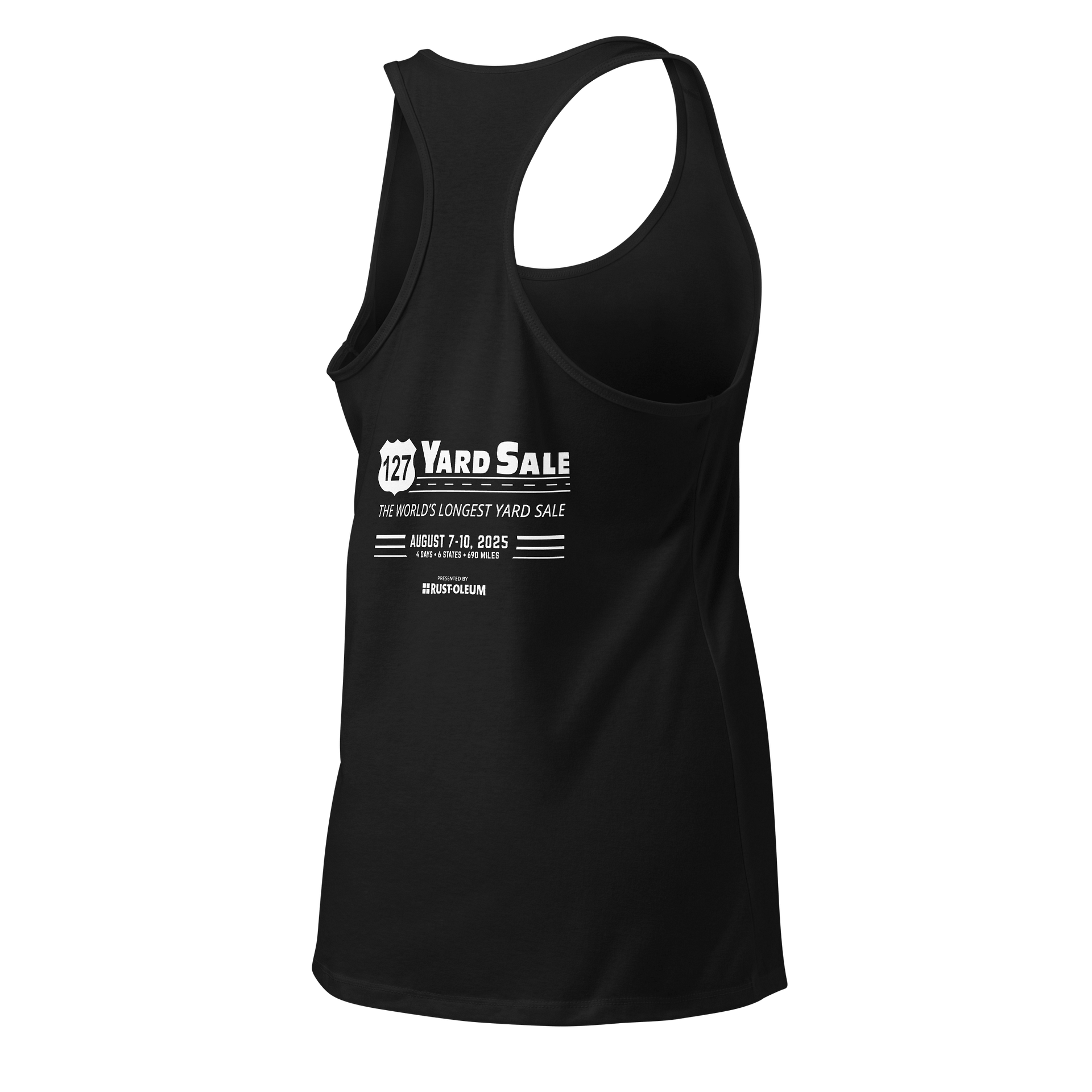 127 Yard Sale (2025) Vintage - Next Level Women's Racerback Tank Top - Black product image (4)