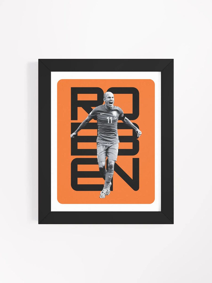 Arjen Robben BW Netherlands Name Art Framed Print product image (1)