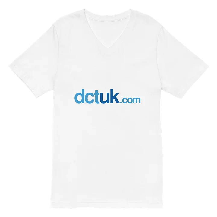 Unisex DCTUK White V-Neck Tee product image (2)