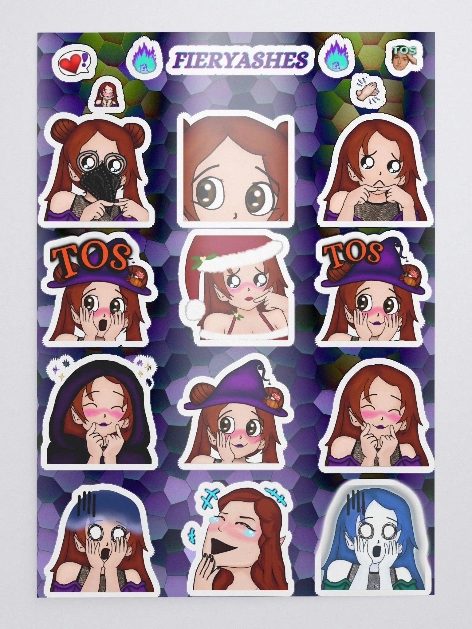 FieryAshes Kiss Cut Sticker Collection Sheet product image (1)