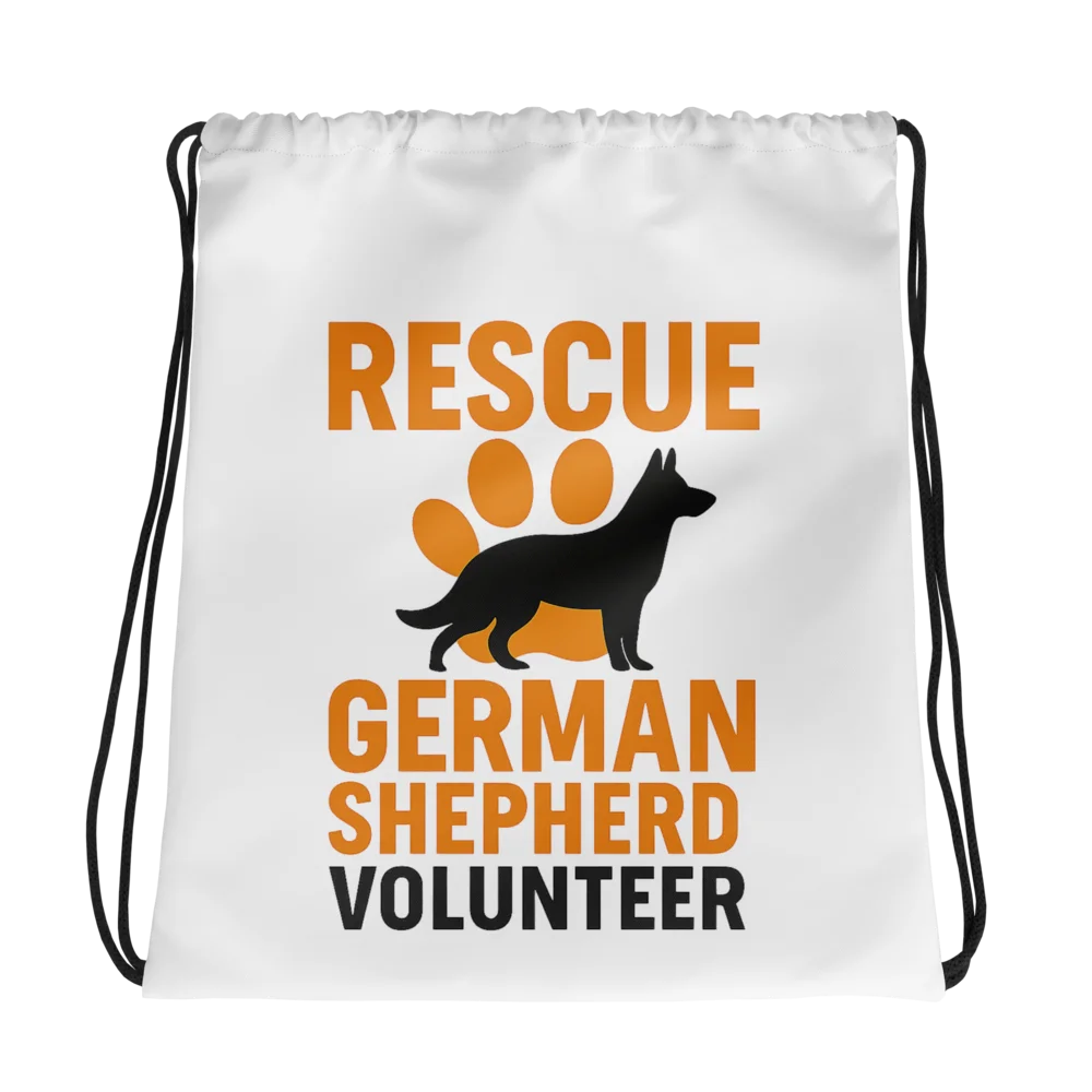 Rescue German Shepherd Drawstring Bag product image (1)