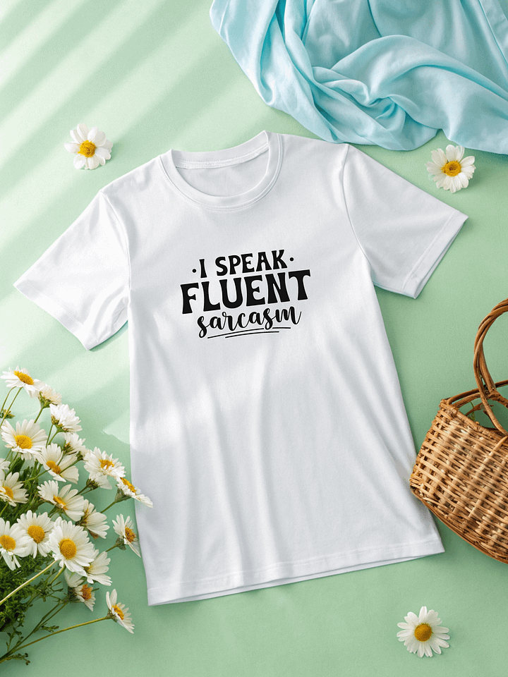 I Speak Fluent Sarcasm Women White T-Shirt product image (2)