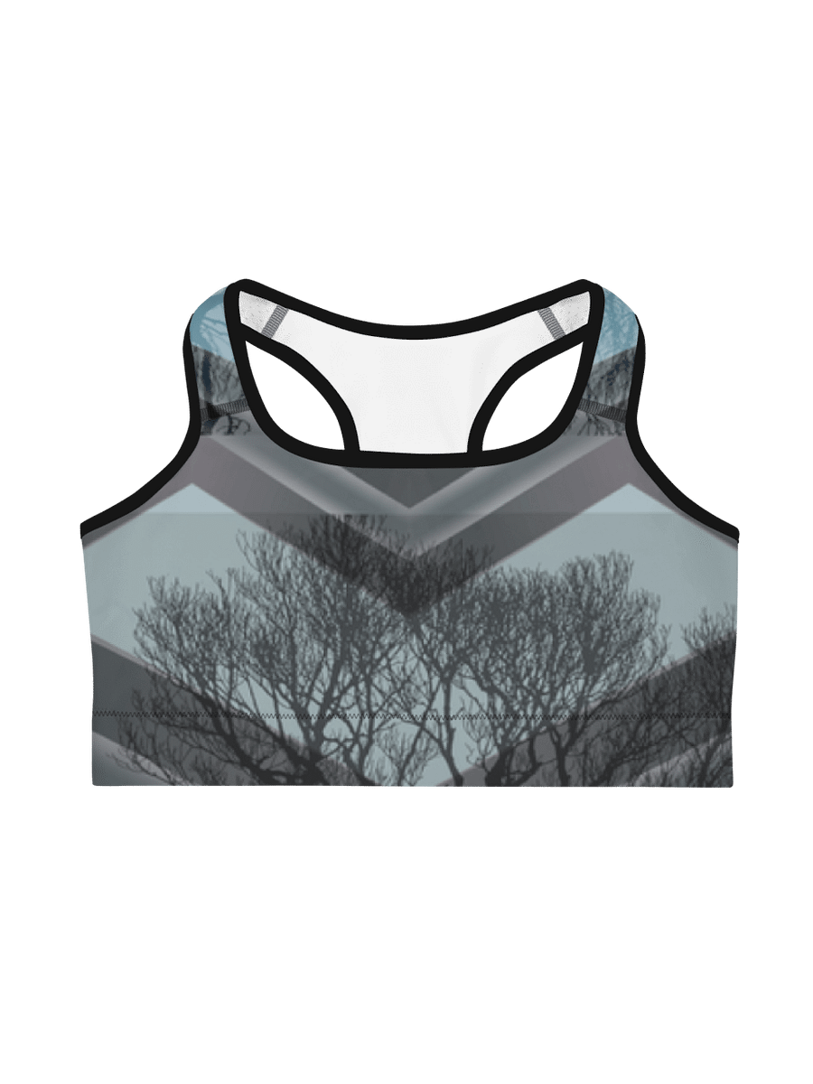 Gray Wood Sports Bra product image (3)
