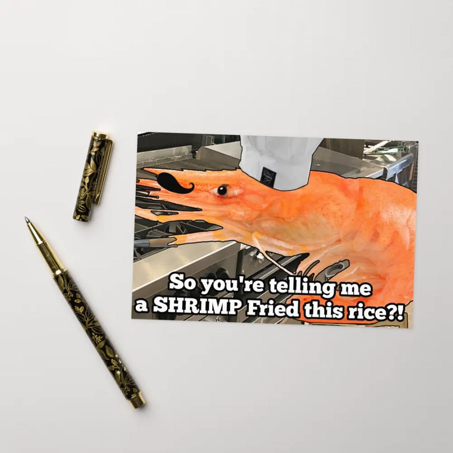 Shellby The Shrimp Waifu Greeting Card product image (8)
