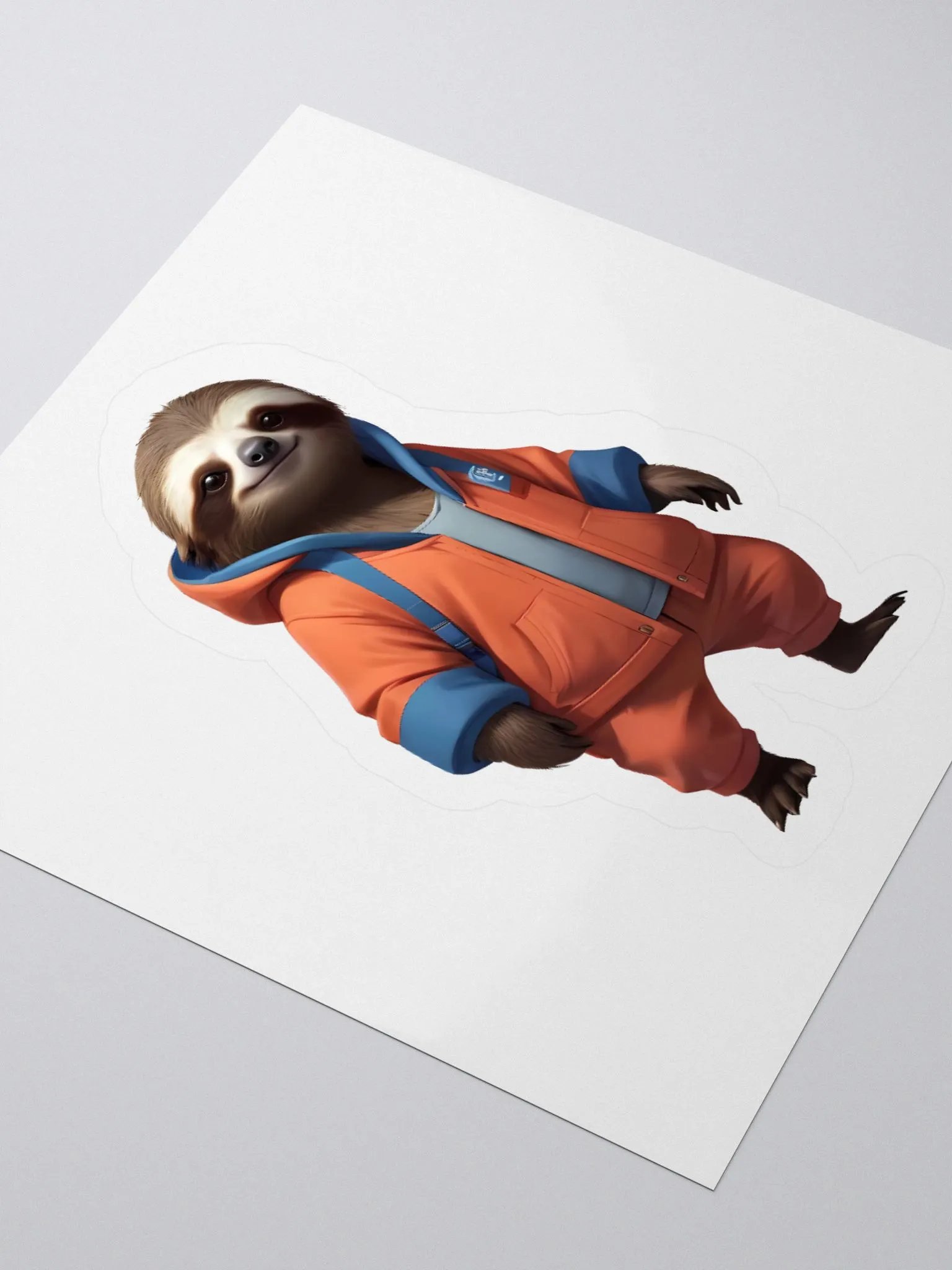 Friendly Sloth kiss-cut Sticker product image (5)