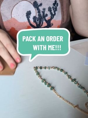 PACK AN ORDER WITH ME! 💖 Tiktok deleted most of my video today of packing this order!!! 😞 Here's what I did get tho! #jewelrybusiness #smallbusinesscheck #crystaljewelry #packanorderwithme #fypage 
