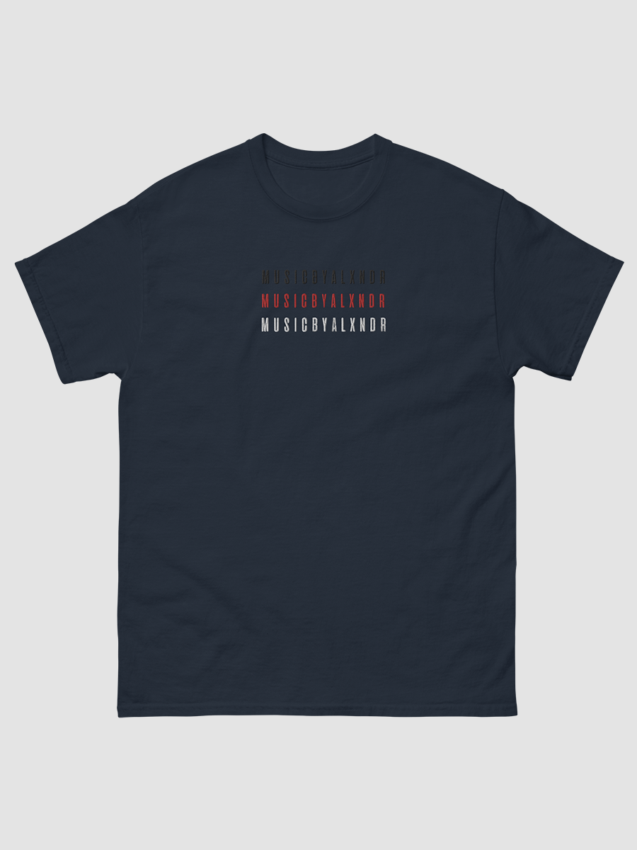MusicByALXNDR Minimal Trio of Logos Gildan Heavyweight T-Shirt product image (1)