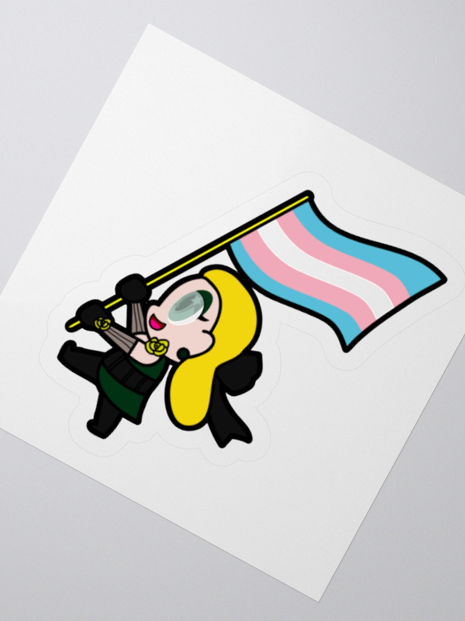Miss Will-o-Witch Pride 25 Trans Sticker product image (3)