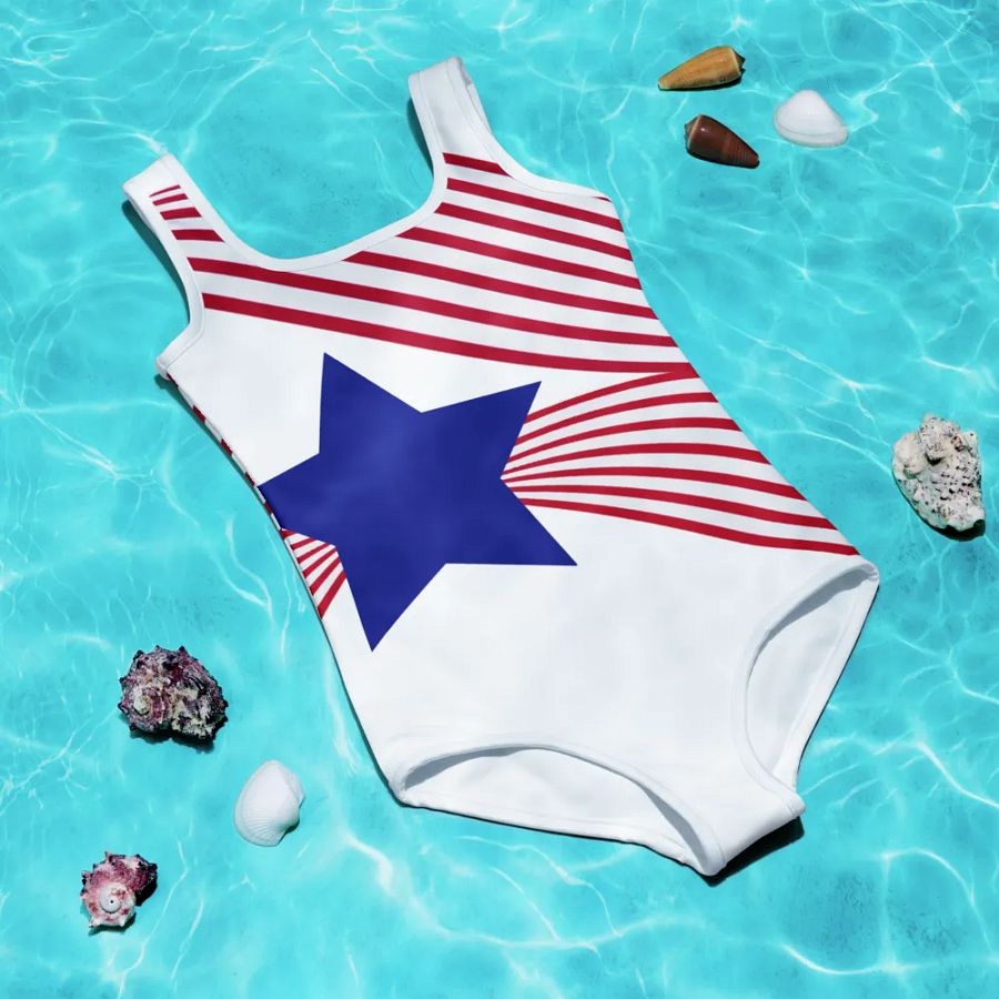 Old Glory Ribbons Kids and Toddlers Swimsuit product image (12)