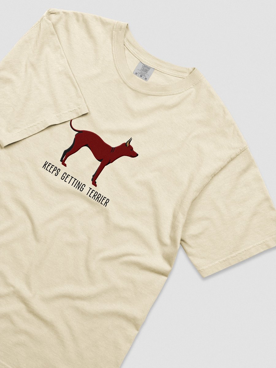 Keeps Getting Terrier T-Shirt(Embroidered) of an American Hairless Terrier(Chocolate) product image (5)
