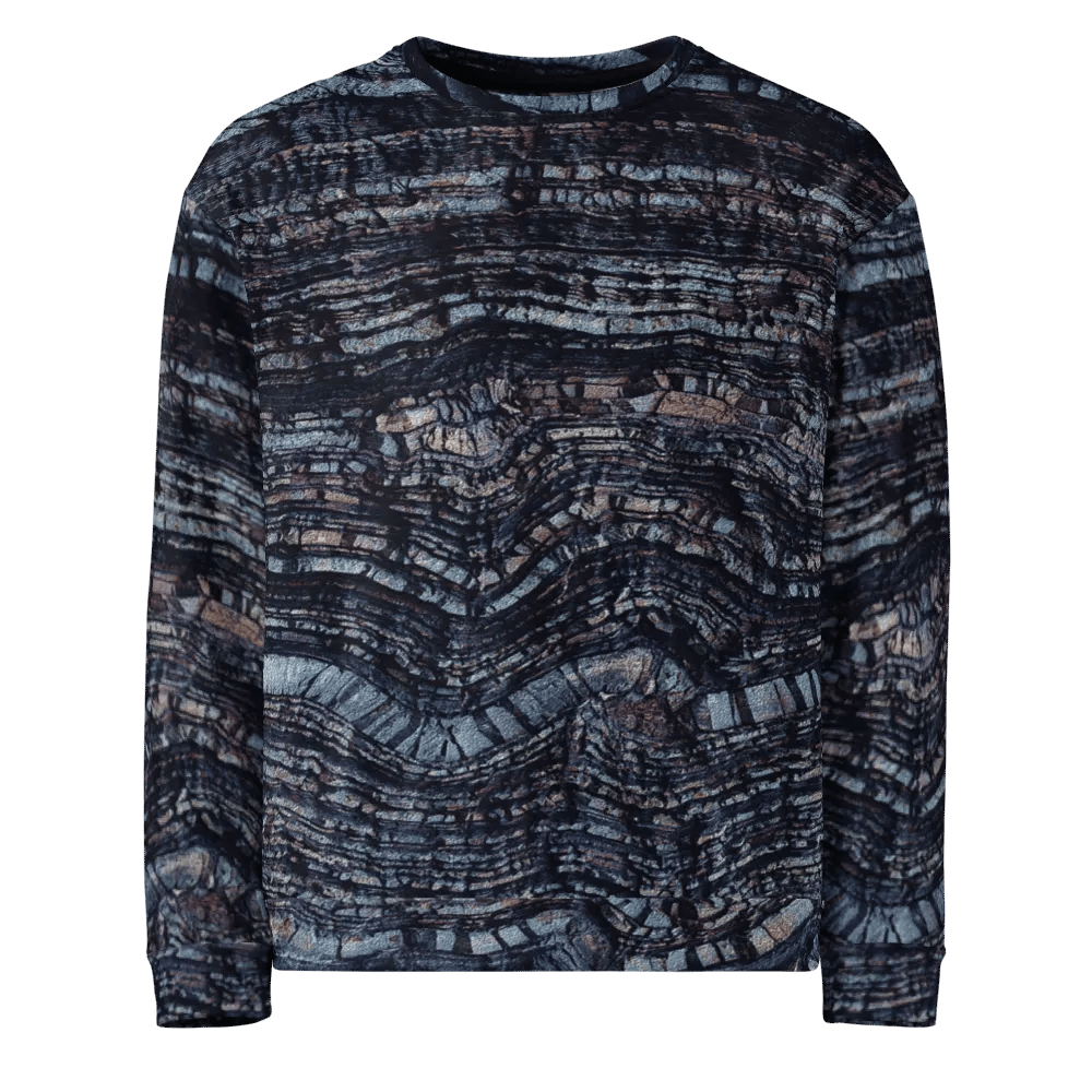 Dark Blue Stone Texture Sweatshirt product image (2)