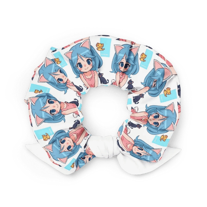 Whimsical Blue-Haired Character All-Over Print Scrunchie product image (2)