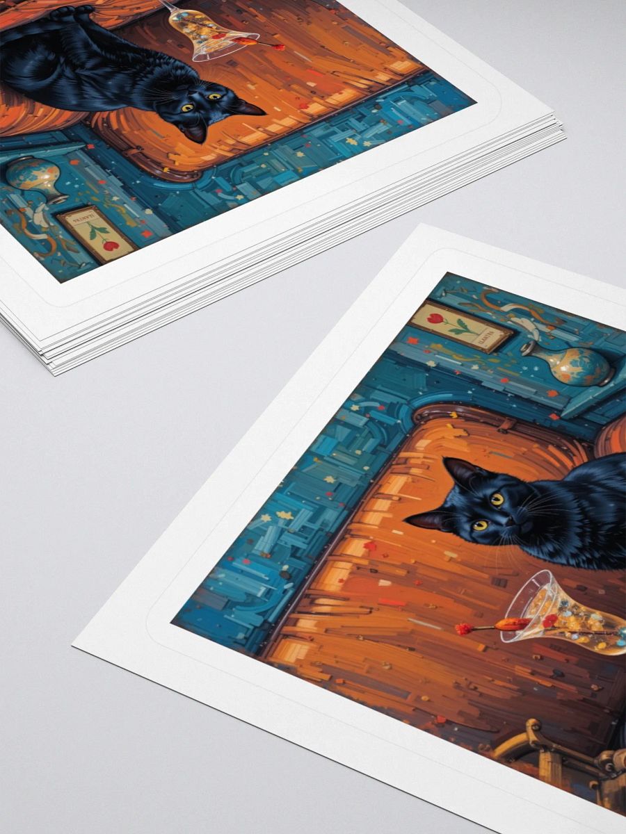 BLACK CAT ON COUCH NEXT TO MARTINI product image (15)