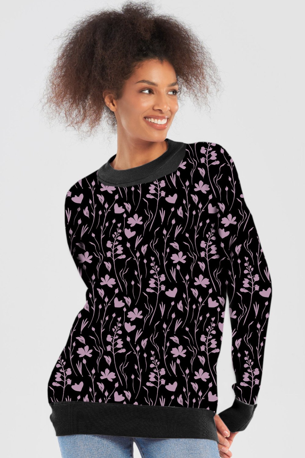 Pink Floral Pull Over Sweater product image (9)