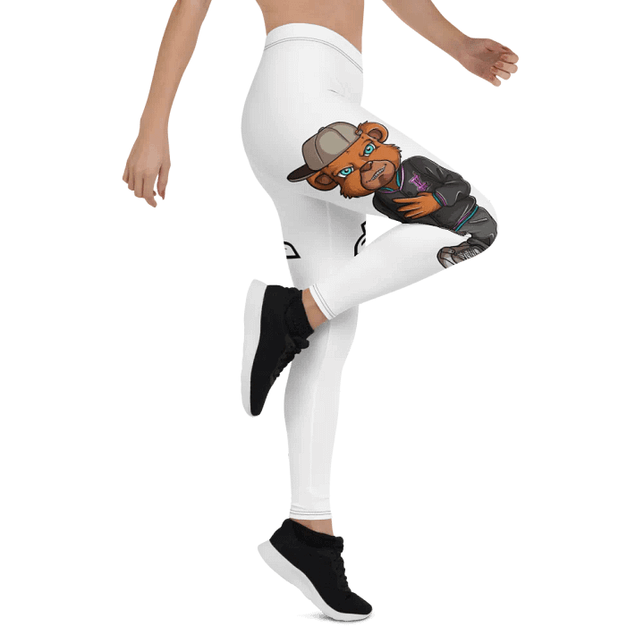 Standing Bear White All-Over Print Leggings product image (1)