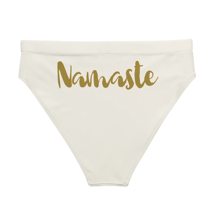 Namaste Cream and Gold High Waisted Bikini Bottom product image (2)