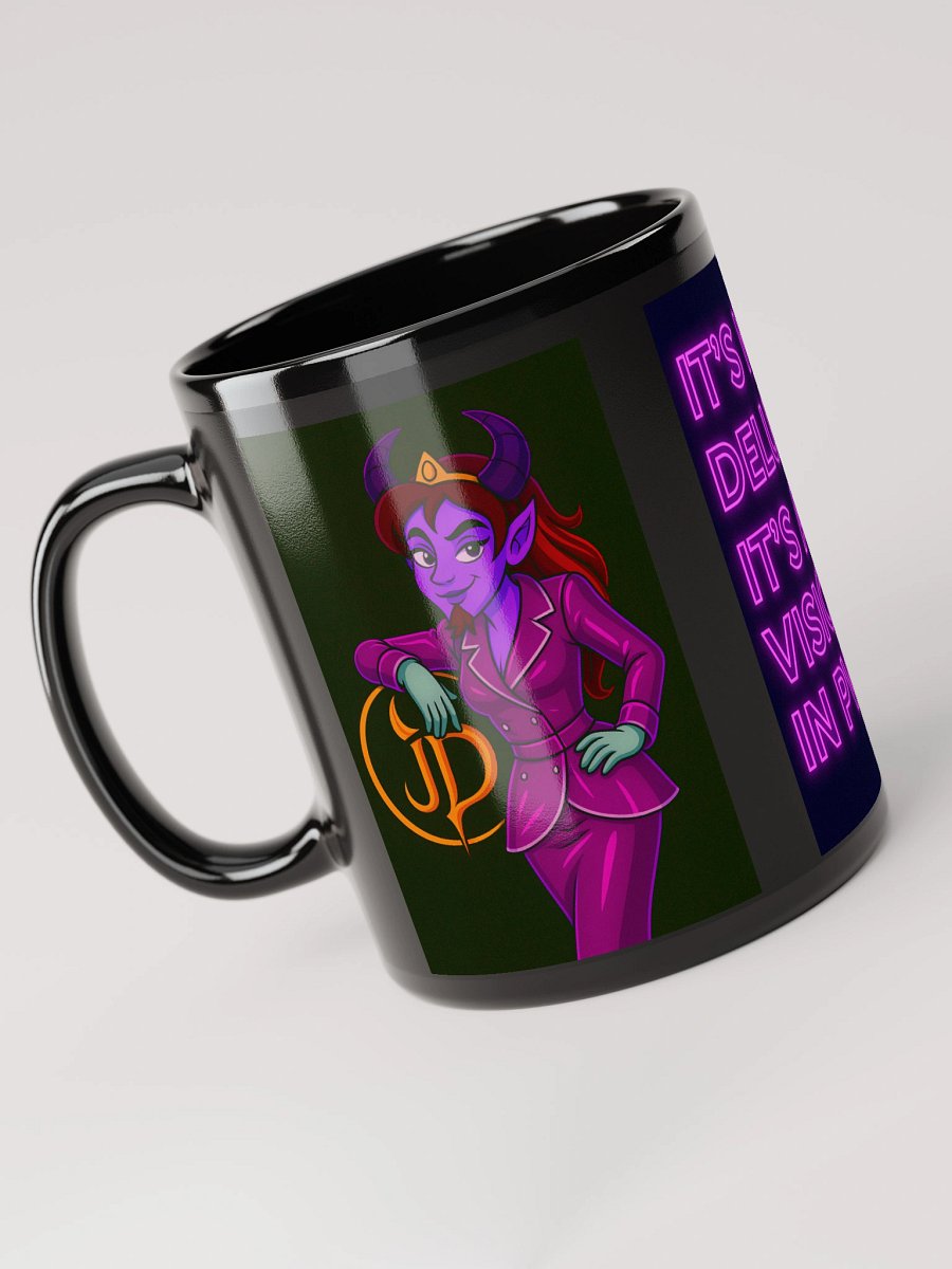 Jaz Delusion Mug – Vision in PVC | Queer Demon Mascot Coffee Cup product image (3)